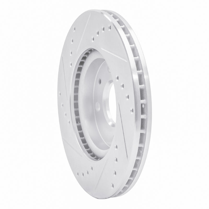 R1 86-88 Mazda RX-7 Rear Right Drilled & Slotted Silver Brake Rotor