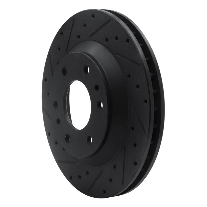 R1 02-05 Buick Rainier Front Left Drilled & Slotted Black Brake Rotor