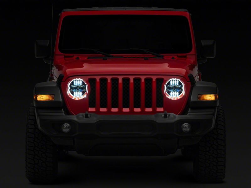 Raxiom 18-23 Jeep Wrangler JL Axial Series 9-In Angel Eye LED Headlights- Black Housing (Clear Lens)
