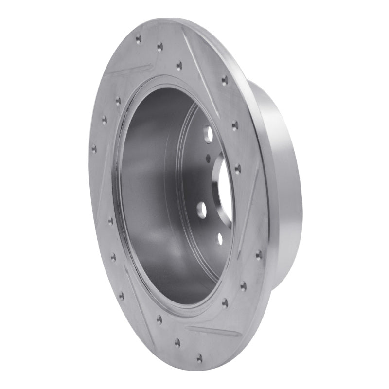 R1 12-18 Lexus ES300H Rear Left Drilled & Slotted Silver Brake Rotor