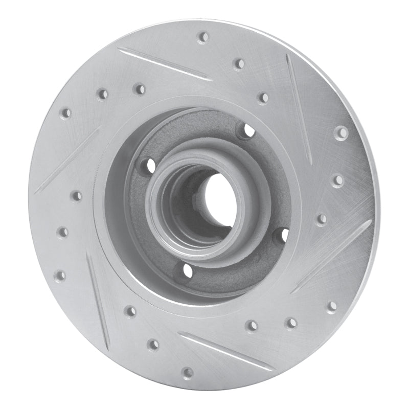 R1 85-02 Volkswagen CORRADO Rear Left Drilled & Slotted Silver Brake Rotor