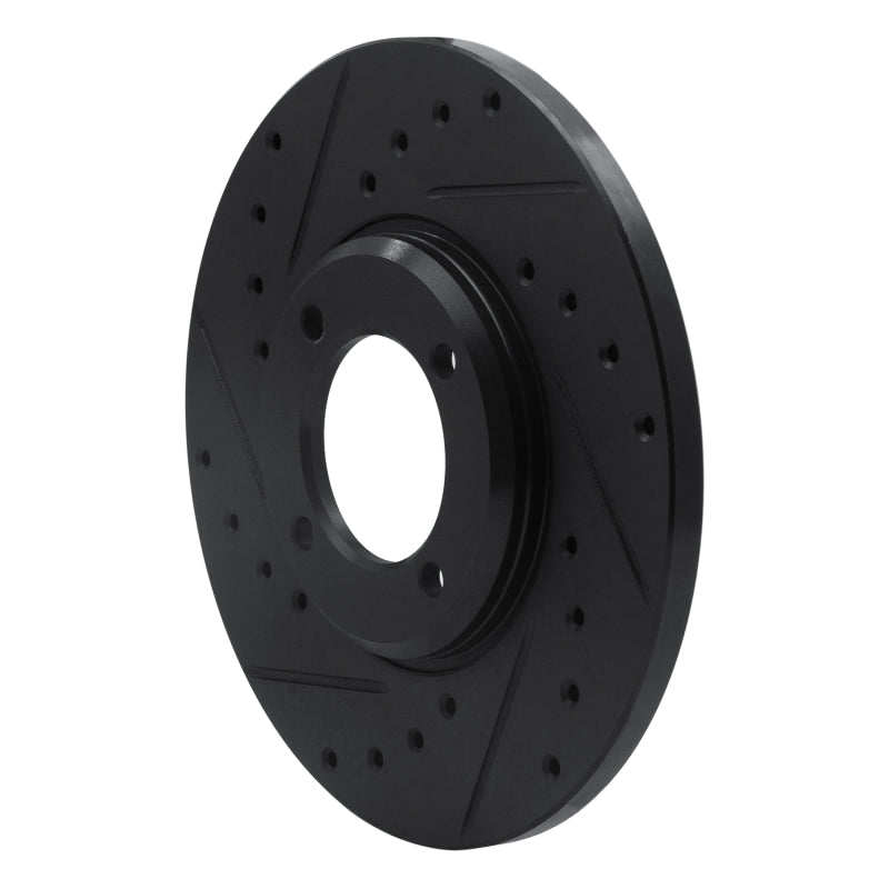 R1 63-86 Ford Cortina Front Left Drilled & Slotted Black Brake Rotor