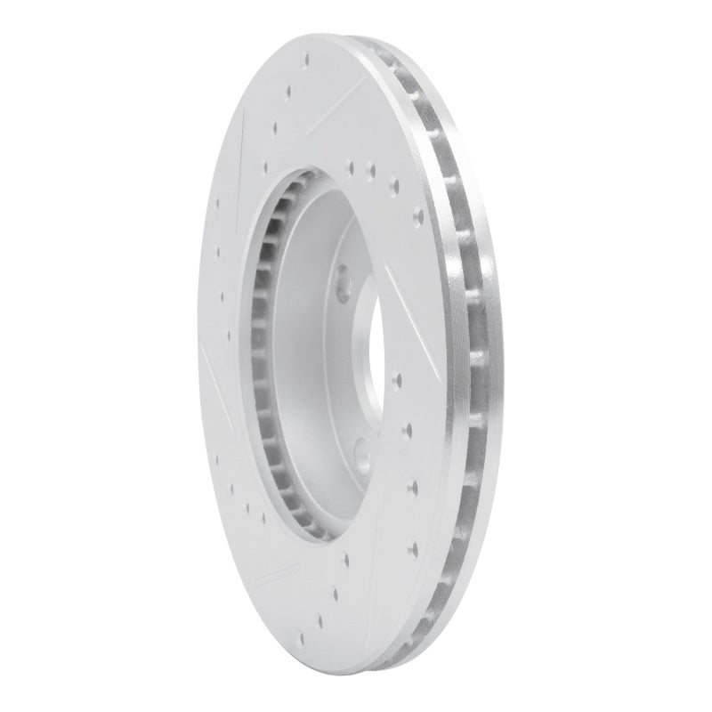 R1 78-92 Audi 100 Front Right Drilled & Slotted Silver Brake Rotor