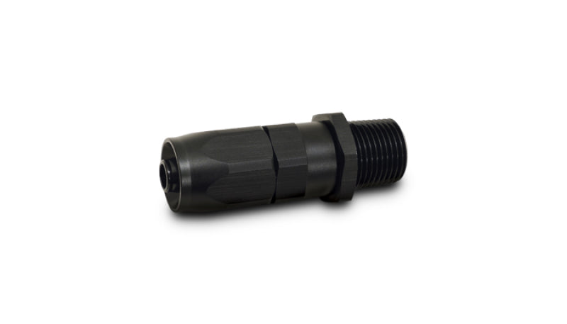 Vibrant -10AN Male NPT Straight Hose End Fitting - 3/8 NPT