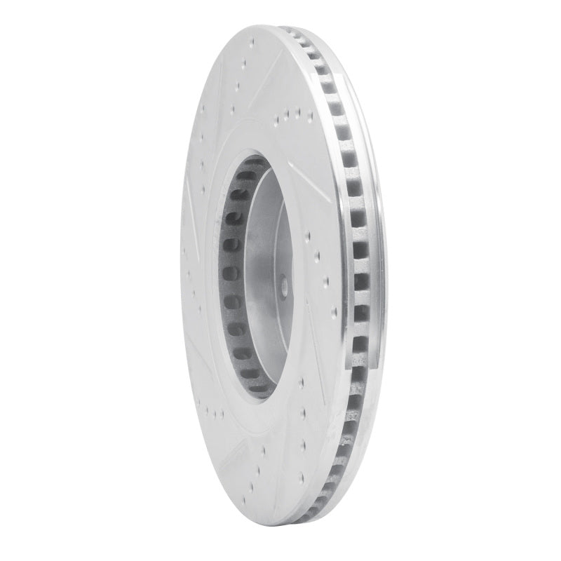 R1 16-25 Mazda 6 Front Right Drilled & Slotted Silver Brake Rotor
