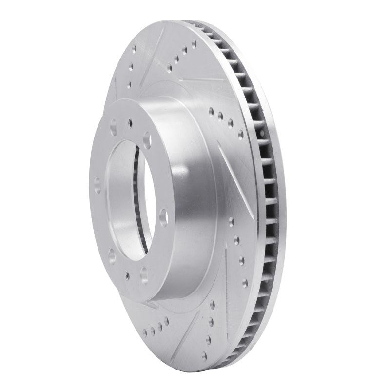 R1 03-23 Toyota FJ Cruiser Front Left Drilled & Slotted Silver Brake Rotor