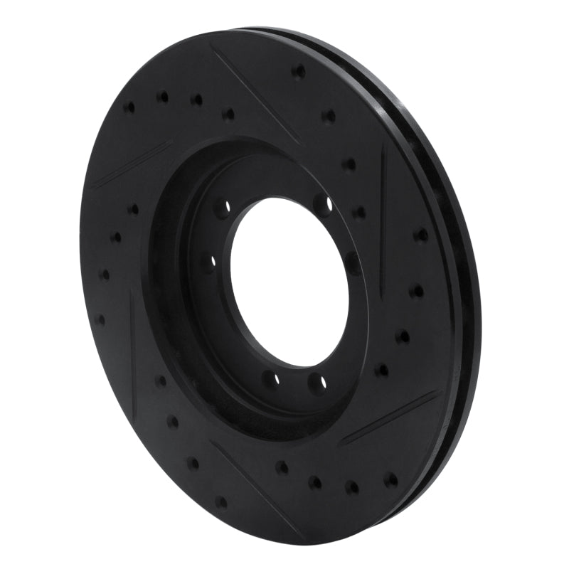 R1 92-04 Hummer H1 Rear/Front Left Drilled & Slotted Black Brake Rotor