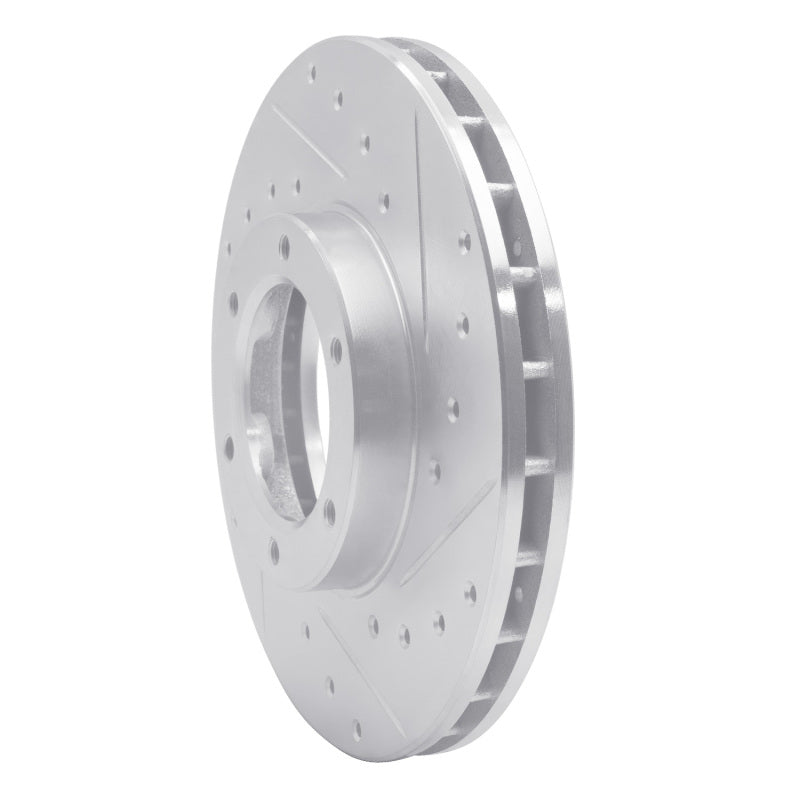 R1 87-88 Toyota Pickup Front Right Drilled & Slotted Silver Brake Rotor