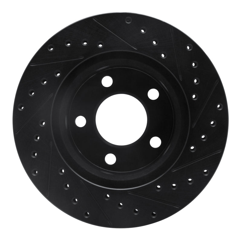 R1 80-89 American Motors Eagle Front Left Drilled & Slotted Black Brake Rotor