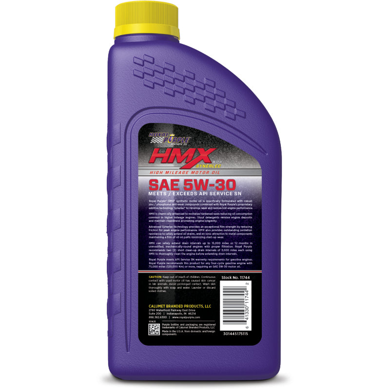 Royal Purple HMX Premium Synthetic High Mileage 5W30 Motor Oil - 1 Quart