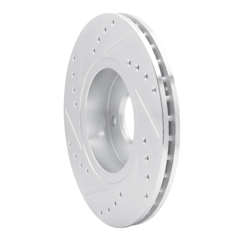 R1 98-04 Ford CONTOUR Front Right Drilled & Slotted Silver Brake Rotor