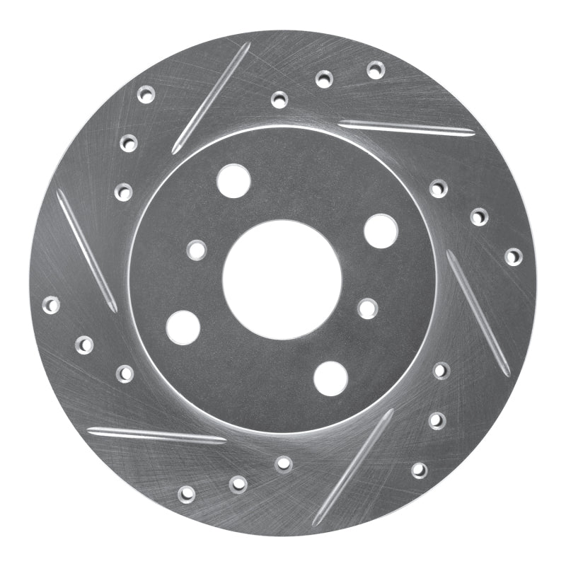 R1 90-91 Toyota Celica Front Left Drilled & Slotted Silver Brake Rotor