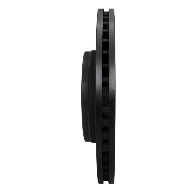 R1 12-18 Jeep Wrangler Front Right Drilled & Slotted Black Brake Rotor