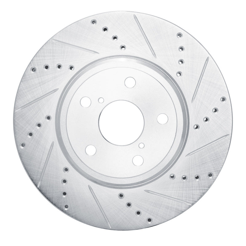 R1 01-06 Lexus LS430 Front Right Drilled & Slotted Silver Brake Rotor