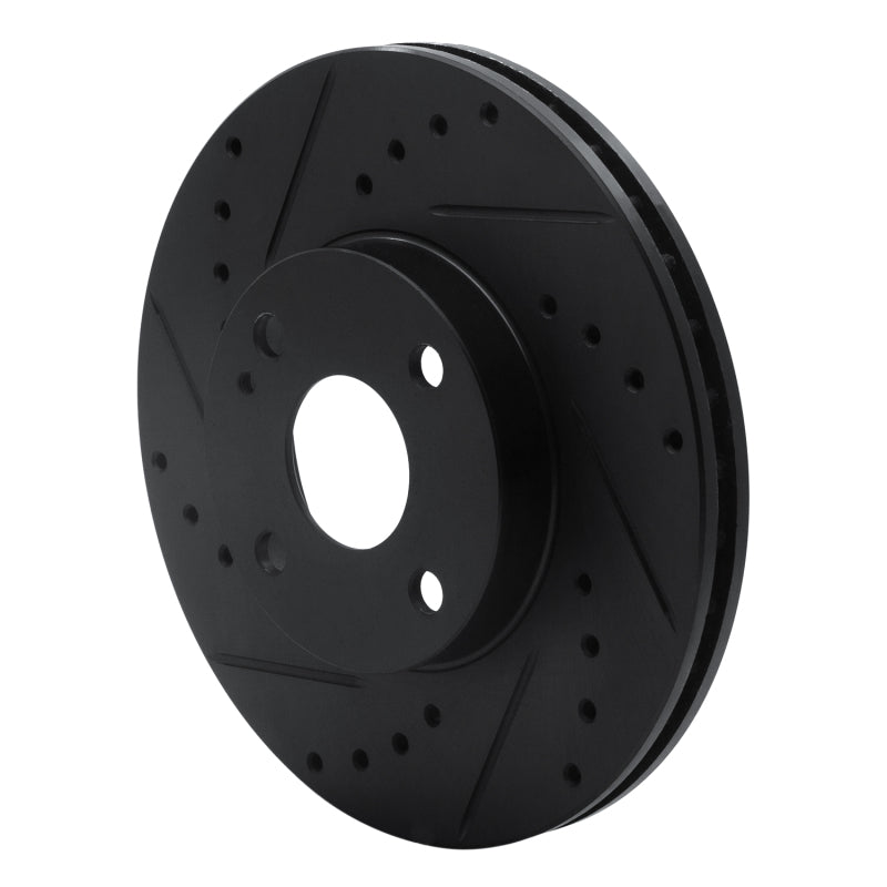 R1 90-03 Ford Escort Front Left Drilled & Slotted Black Brake Rotor