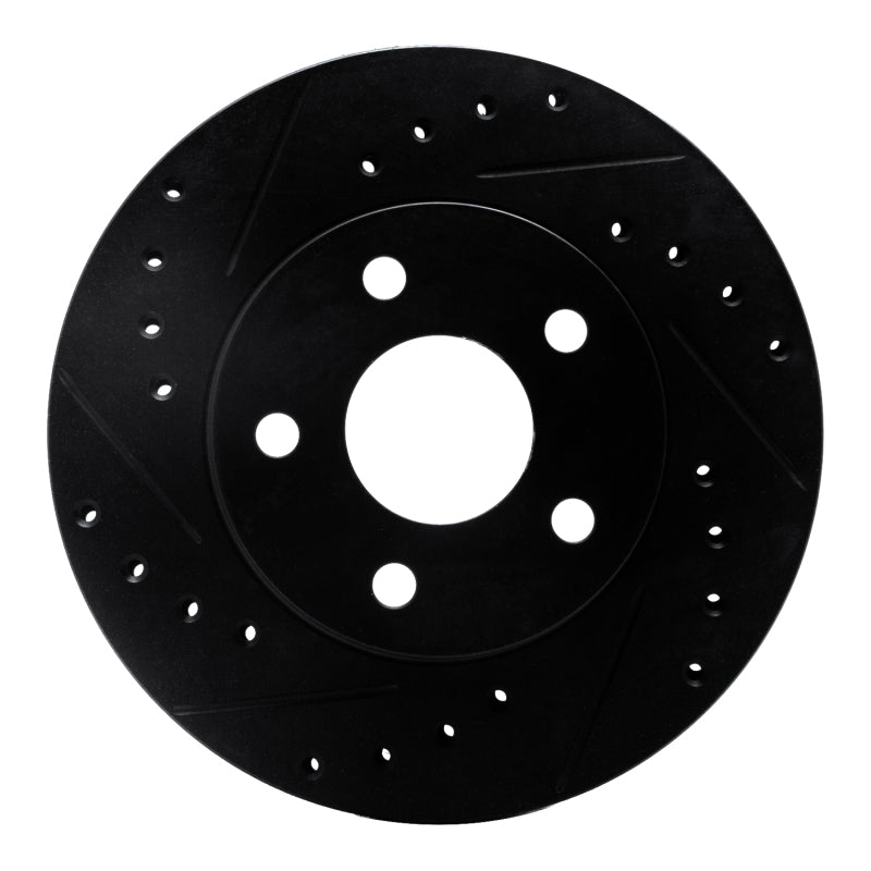 R1 80-89 Buick SKYLARK Front Left Drilled & Slotted Black Brake Rotor