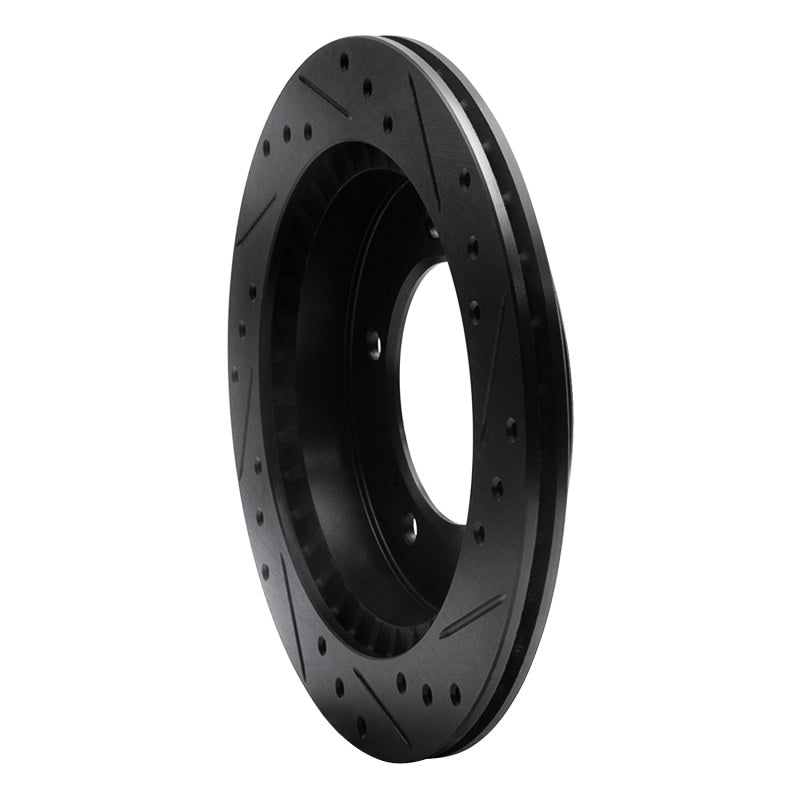 R1 91-98 Chevrolet Tracker Front Left Drilled & Slotted Black Brake Rotor