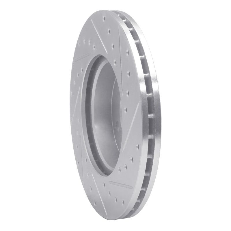 R1 96-00 Volkswagen EuroVan Front Left Drilled & Slotted Silver Brake Rotor