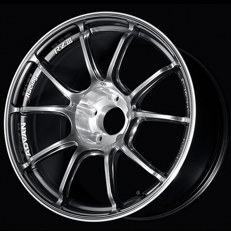 Advan RZIII 18x9.5 / +45 Offset / 5x120 BC / 72.5mm Bore / Hyper Platinum Black & Diamond Cut