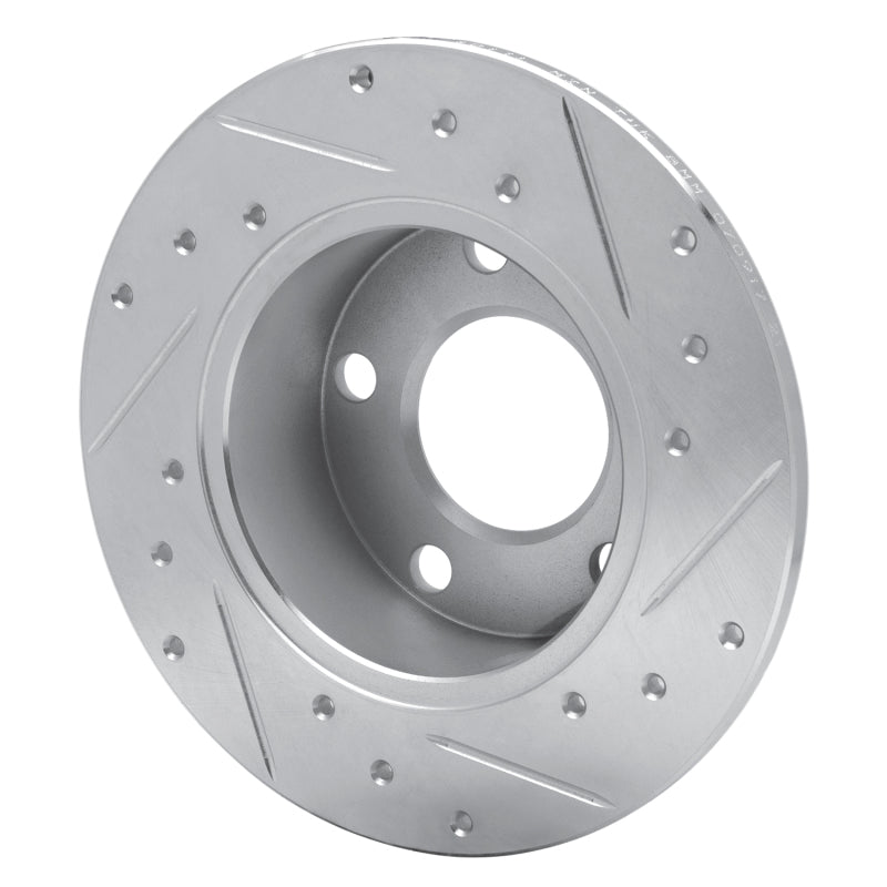 R1 92-05 Audi A6 (Mexico) Rear Left Drilled & Slotted Silver Brake Rotor