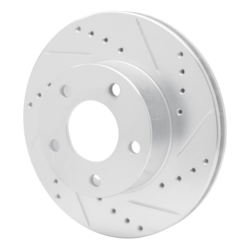 R1 1975-1980 Ford Granada Right Rear Drilled & Slotted Silver Brake Rotor