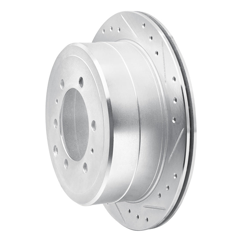 R1 93-97 Lexus LX450 Rear Right Drilled & Slotted Silver Brake Rotor