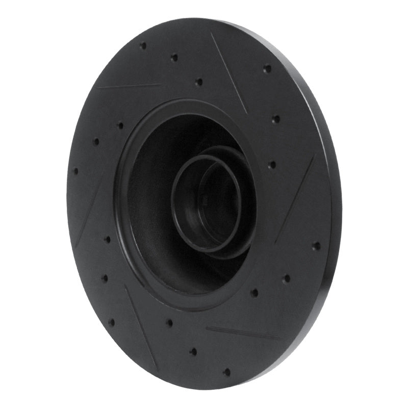 R1 79-85 Volkswagen Vanagon Front Left Drilled & Slotted Black Brake Rotor