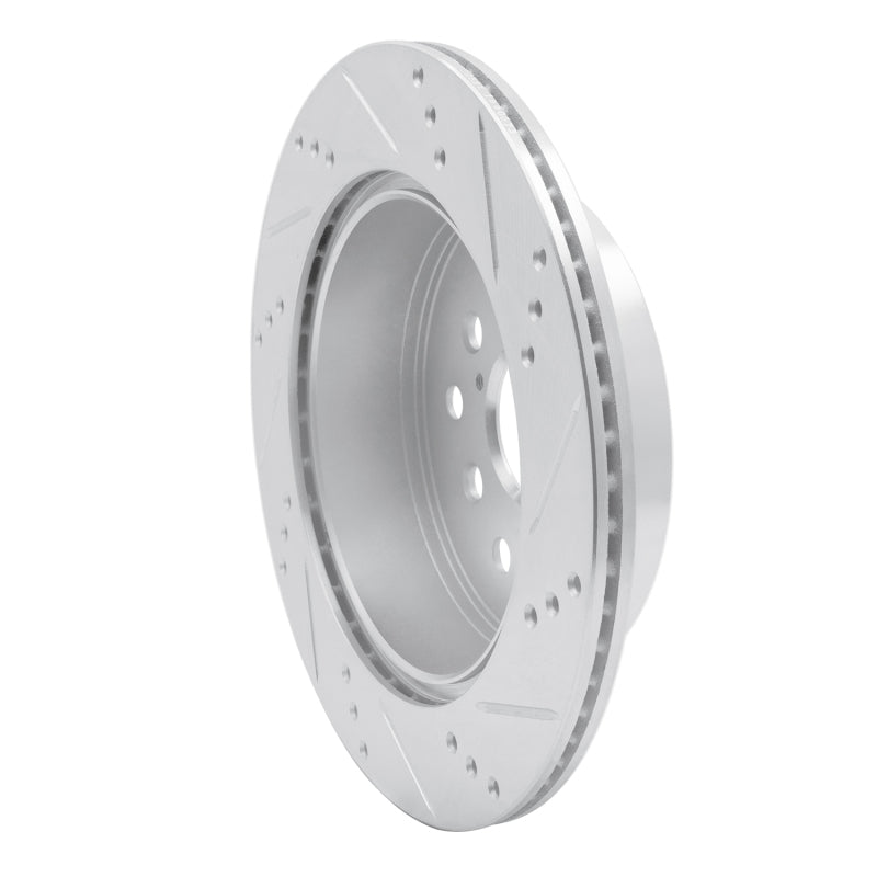R1 01-06 Lexus LS430 Rear Left Drilled & Slotted Silver Brake Rotor