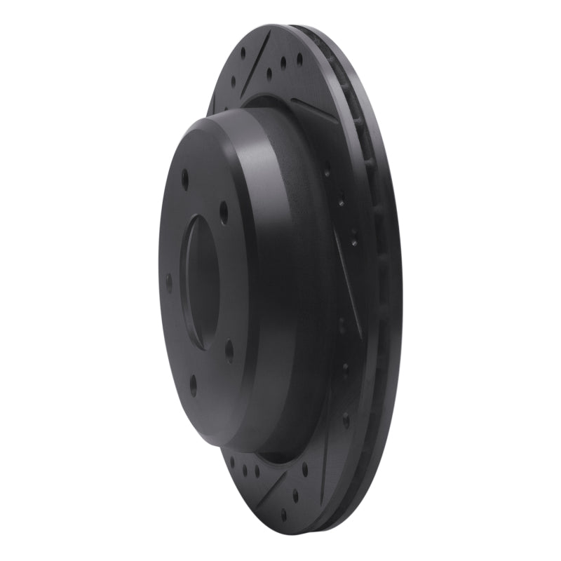 R1 94-96 Chevrolet COMMERCIAL CHASSIS Rear Left Drilled & Slotted Black Brake Rotor