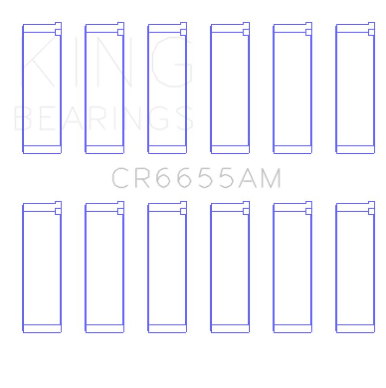 King Engine Bearings Mazda JE39 (Size STD)  Connecting Rod Bearings Set (6 Pairs)