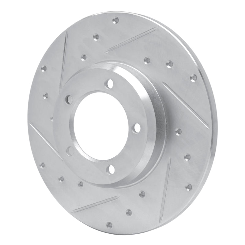 R1 75-83 Toyota Pickup Front Left Drilled & Slotted Silver Brake Rotor