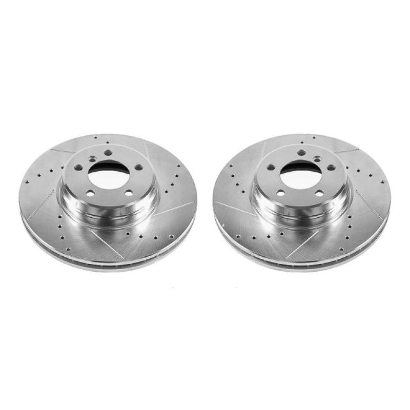 Power Stop 03-05 Land Rover Range Rover Front Evolution Drilled & Slotted Rotors - Pair