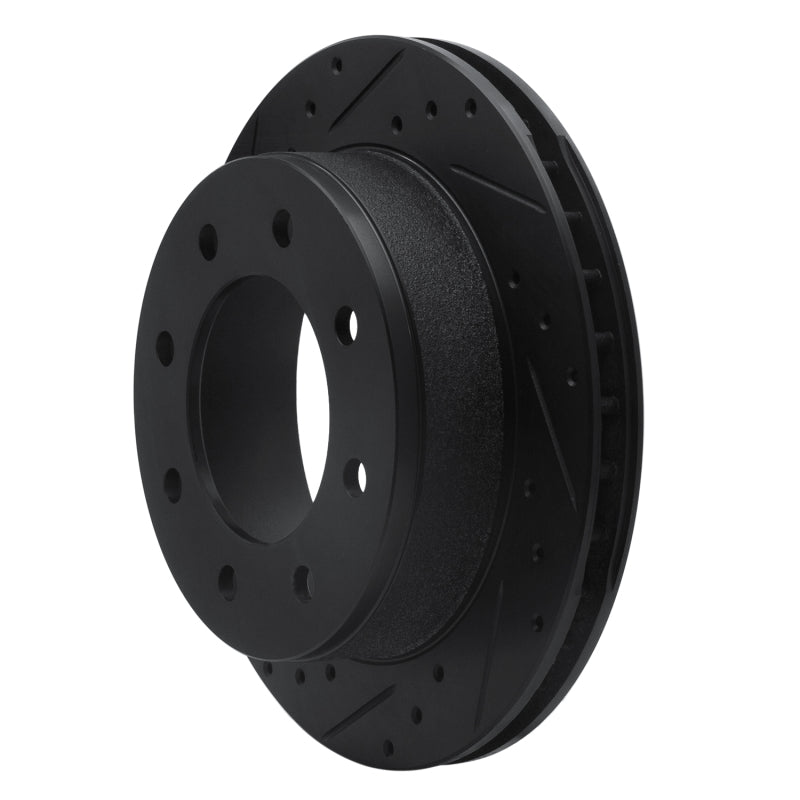 R1 99-25 Chevrolet Silverado 1500 Rear Left Drilled & Slotted Black Brake Rotor