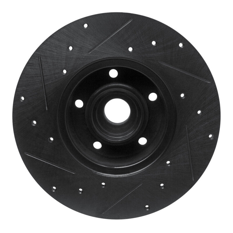 R1 79-85 Volkswagen Type 2 Front Right Drilled & Slotted Black Brake Rotor