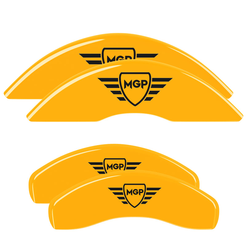 MGP 2 Caliper Covers Engraved Front MGP Yellow Finish Black Characters 2005 Toyota Tundra