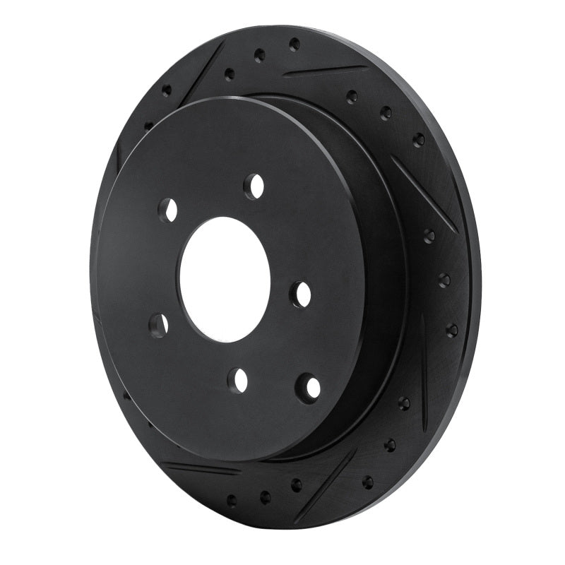 R1 01-07 Buick Rendezvous Rear Left Drilled & Slotted Black Brake Rotor
