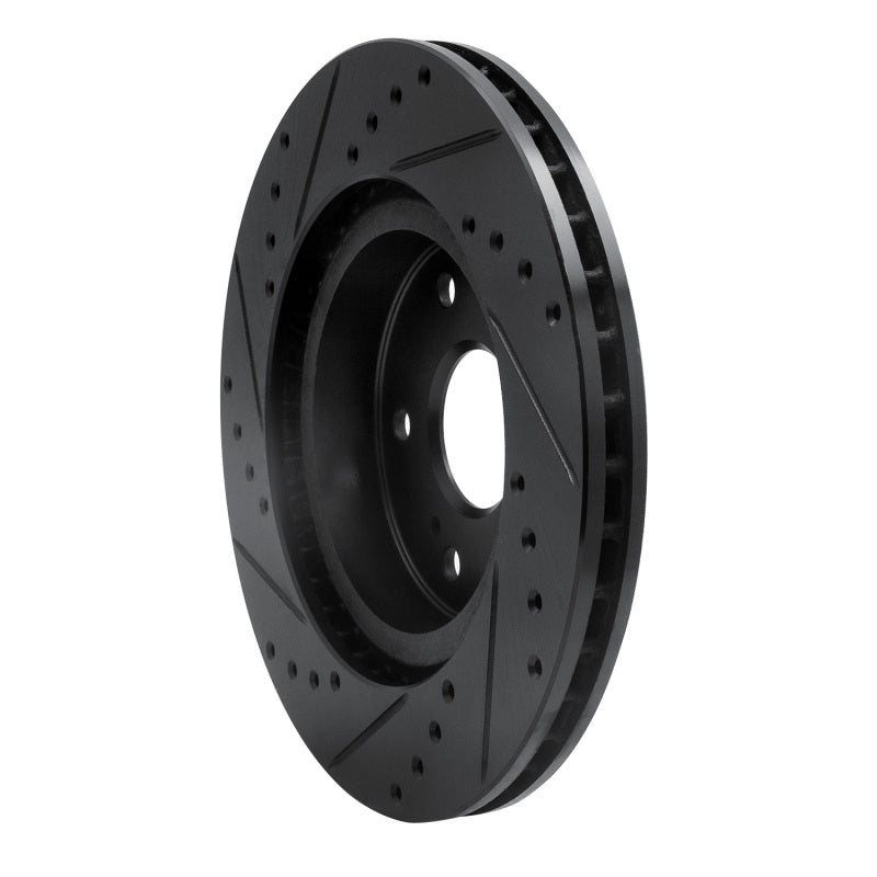 R1 06-17 Suzuki Grand Vitara (Mexico) Front Right Drilled & Slotted Black Brake Rotor