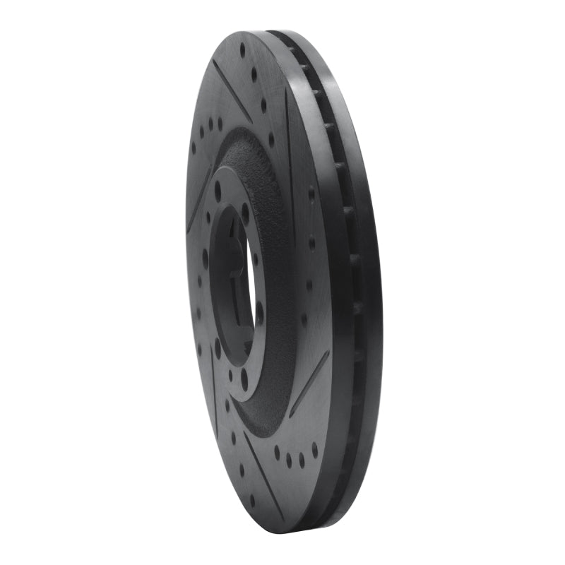 R1 92-02 Acura SLX Front Right Drilled & Slotted Black Brake Rotor