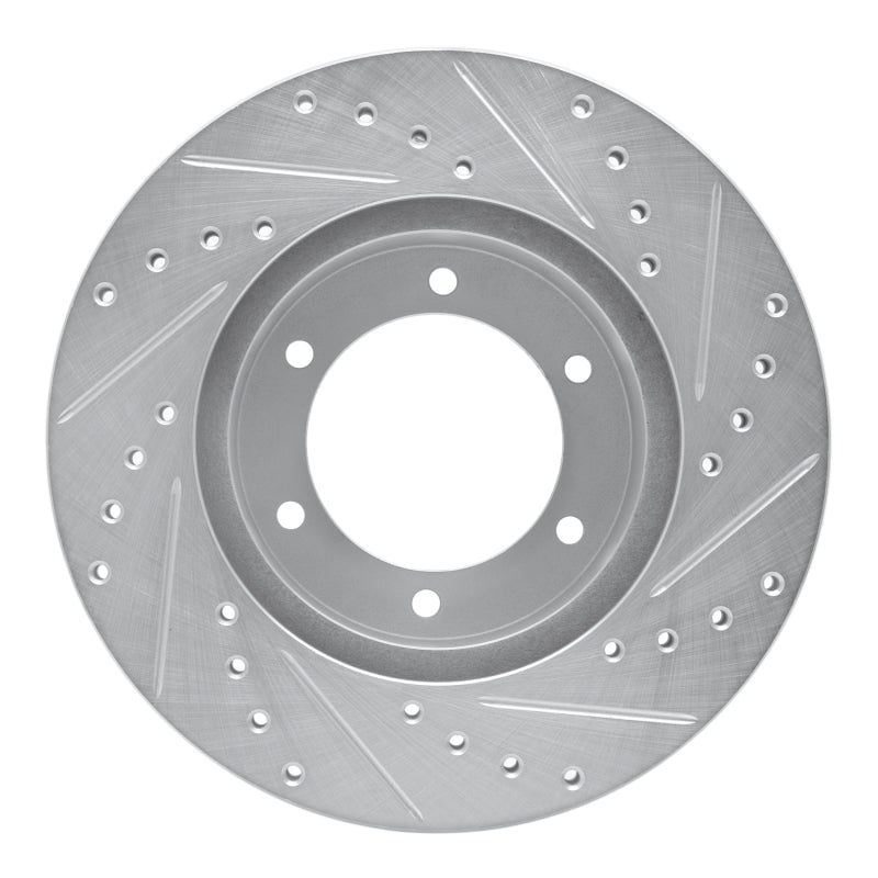 R1 86-95 Toyota Pickup Front Left Drilled & Slotted Silver Brake Rotor
