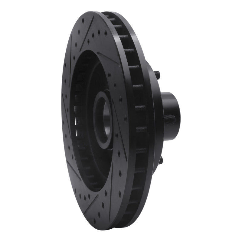 R1 69-96 Buick Estate Wagon Front Right Drilled & Slotted Black Brake Rotor