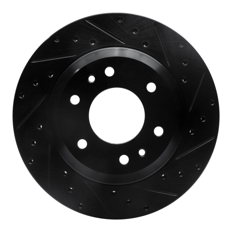 R1 02-05 Buick Rainier Front Right Drilled & Slotted Black Brake Rotor