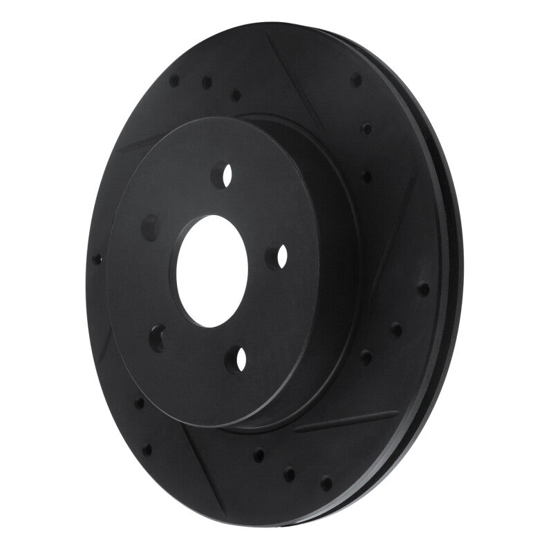 R1 88-88 Pontiac Fiero Rear/Front Right Drilled & Slotted Black Brake Rotor