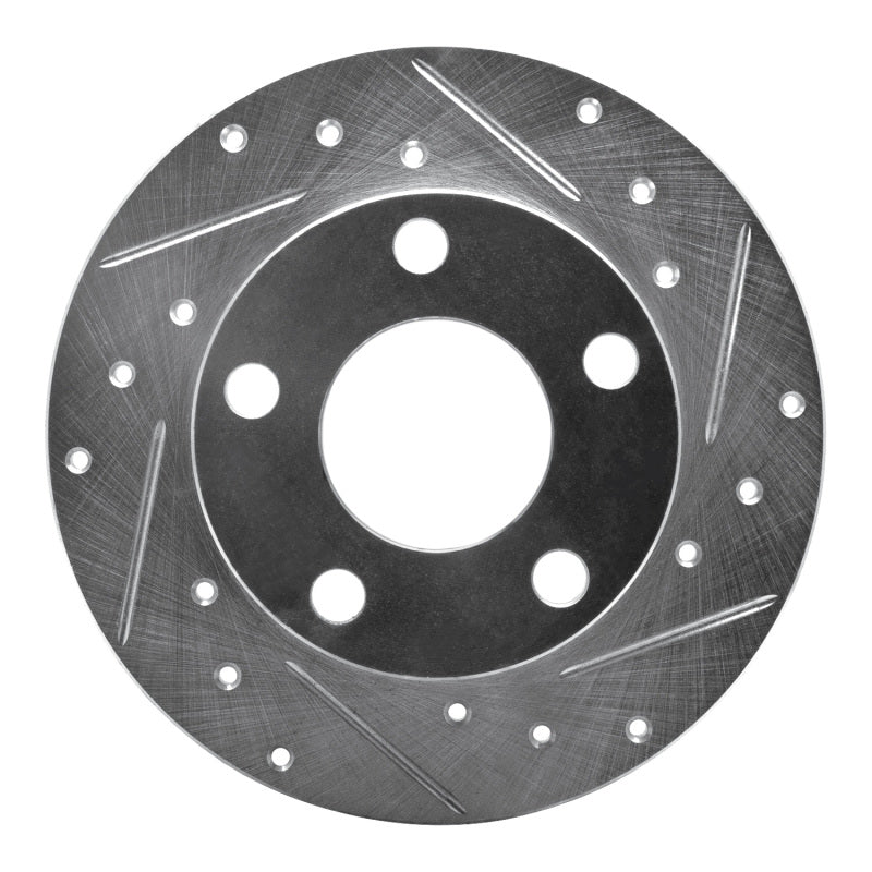 R1 98-01 Audi A6 Quattro Rear Right Drilled & Slotted Silver Brake Rotor