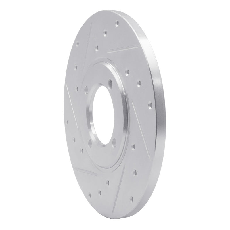 R1 76-81 Toyota Celica Front Left Drilled & Slotted Silver Brake Rotor