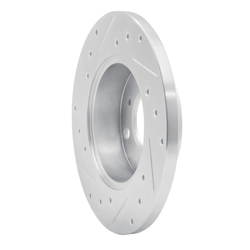 R1 92-96 Dodge COLT Front Right Drilled & Slotted Silver Brake Rotor