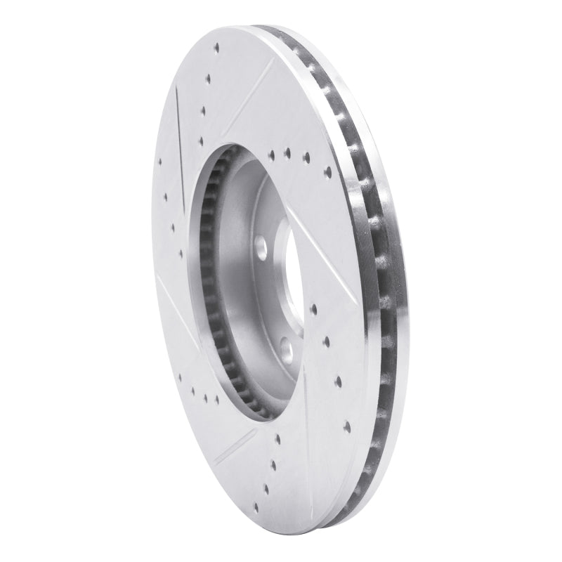 R1 98-98 Volkswagen Passat (USA/Canada) Front Right Drilled & Slotted Silver Brake Rotor