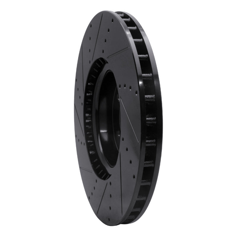 R1 2010-2017 Land Rover Range Rover Sport Front Right Drilled & Slotted Black Brake Rotor
