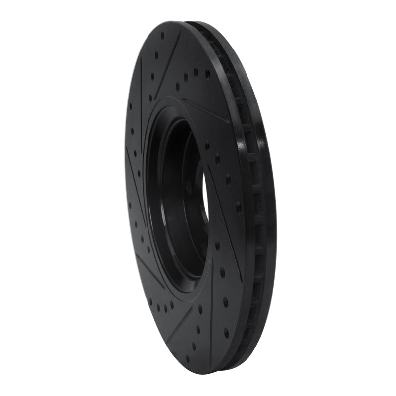 R1 99-10 Chevrolet ASTRA (Mexico) Front Right Drilled & Slotted Black Brake Rotor