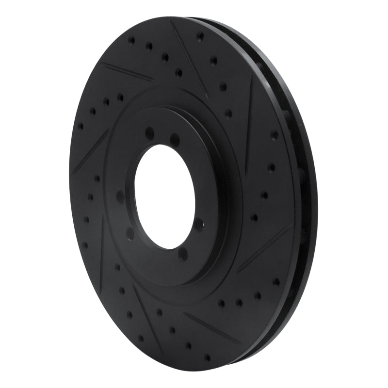 R1 96-06 Hummer H1 Rear Right Front Right Drilled & Slotted Black Brake Rotor