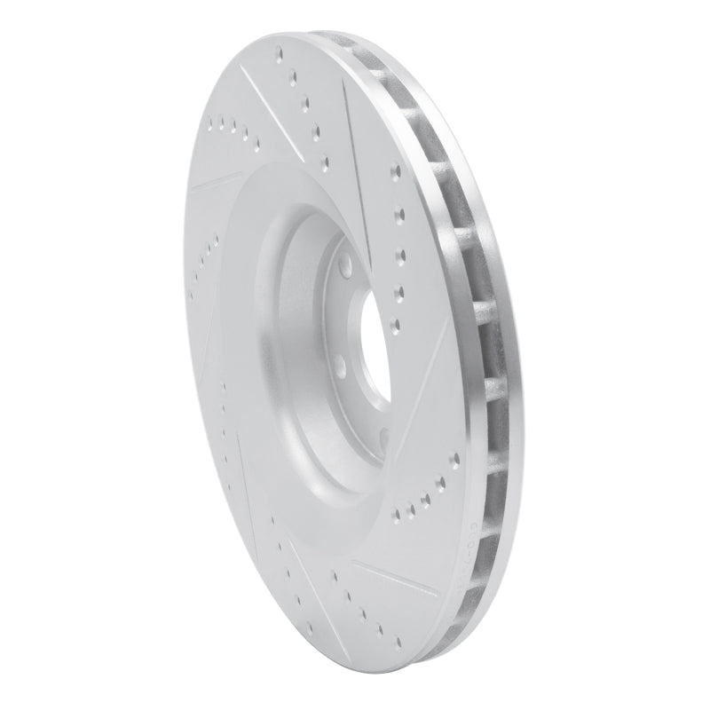 R1 05-11 Audi A6 Quattro Front Left Drilled & Slotted Silver Brake Rotor